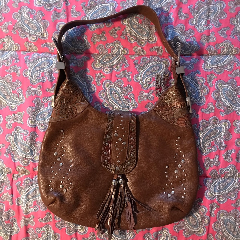 Charm and Luck Brown Southwestern Style Handbag - Brown